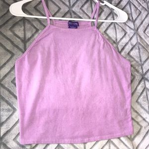 Magenta Cropped Halter Top